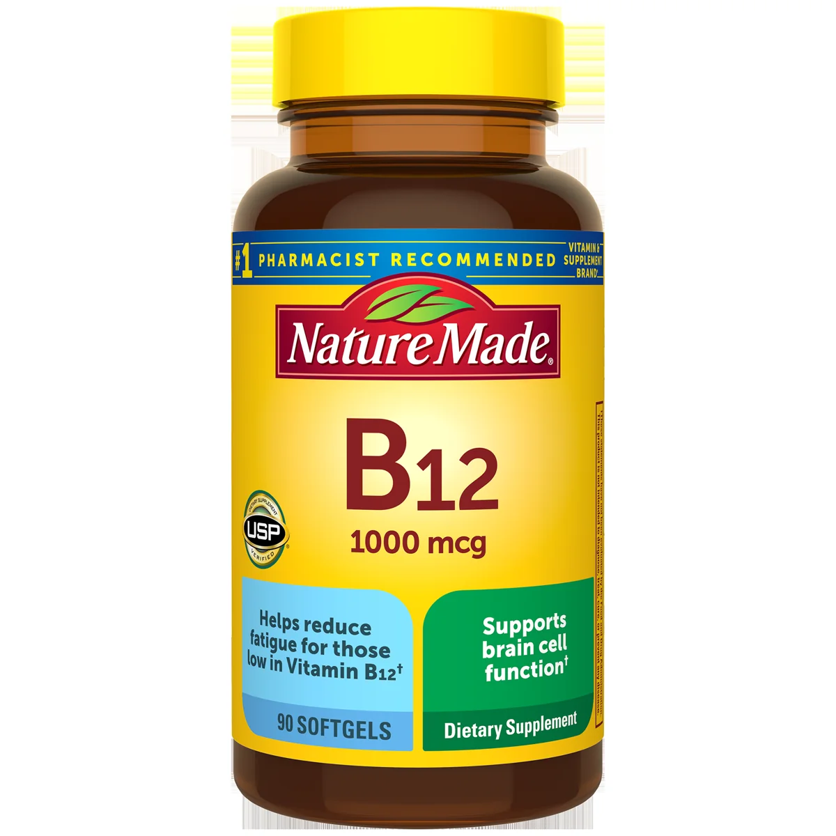 Nature Made Vitamin B12 1000 mcg Softgels — official product photograph